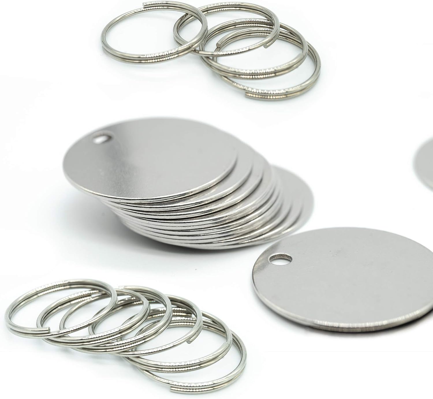 Médaille ronde en acier inoxydable personnalisée par gravure