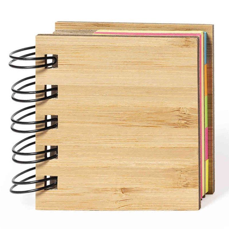 Bloc-notes autocollantes en bois personnalisé par gravure