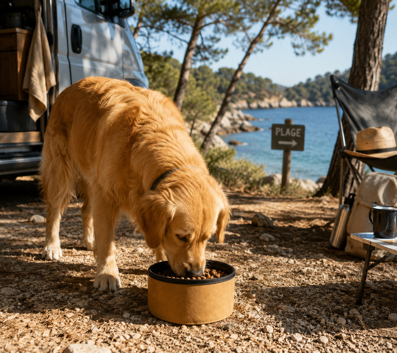Gamelle pliable pour chien ou chat personnalisé par gravure