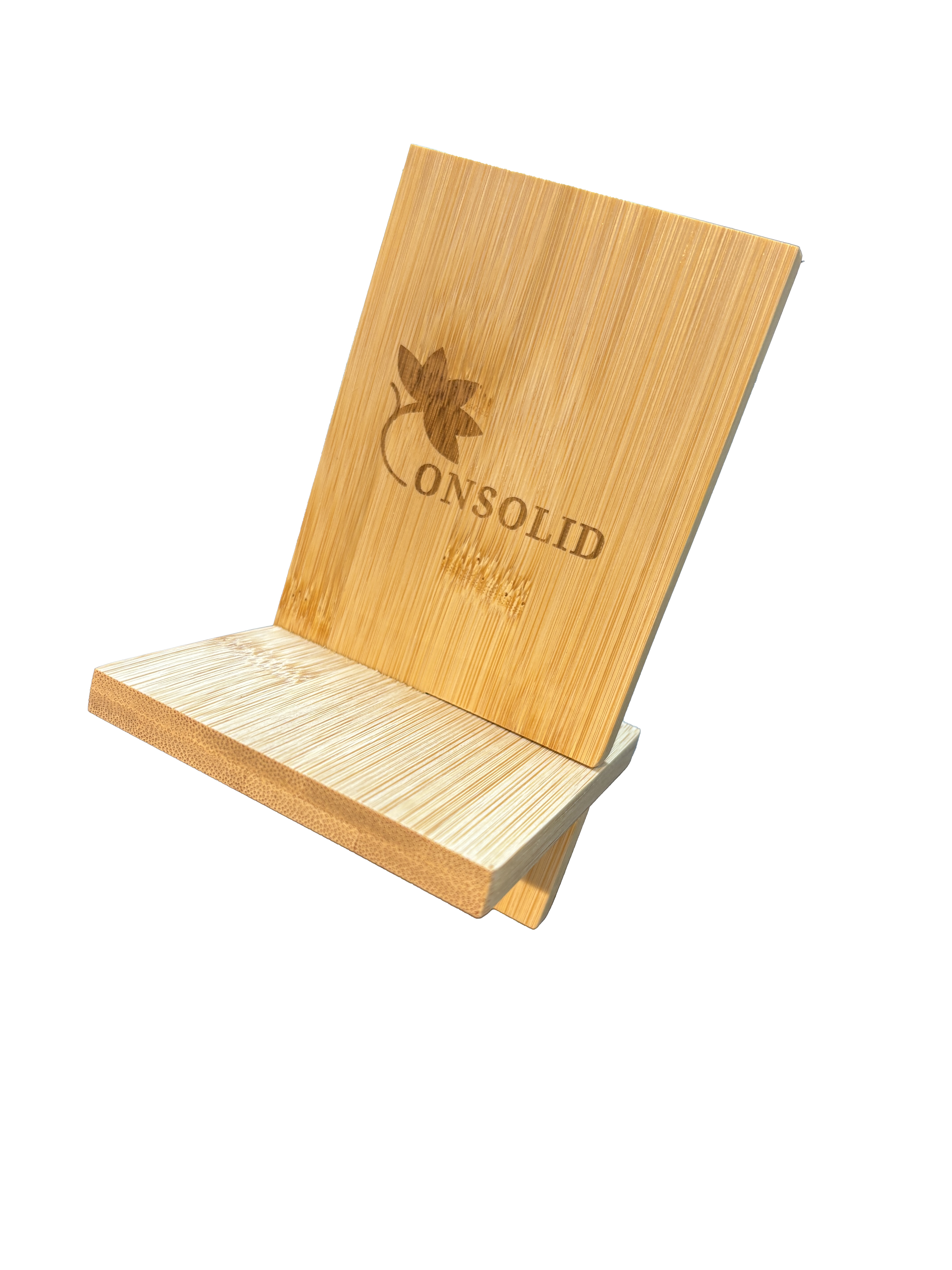 Support de téléphone en bambou personnalisé par gravure