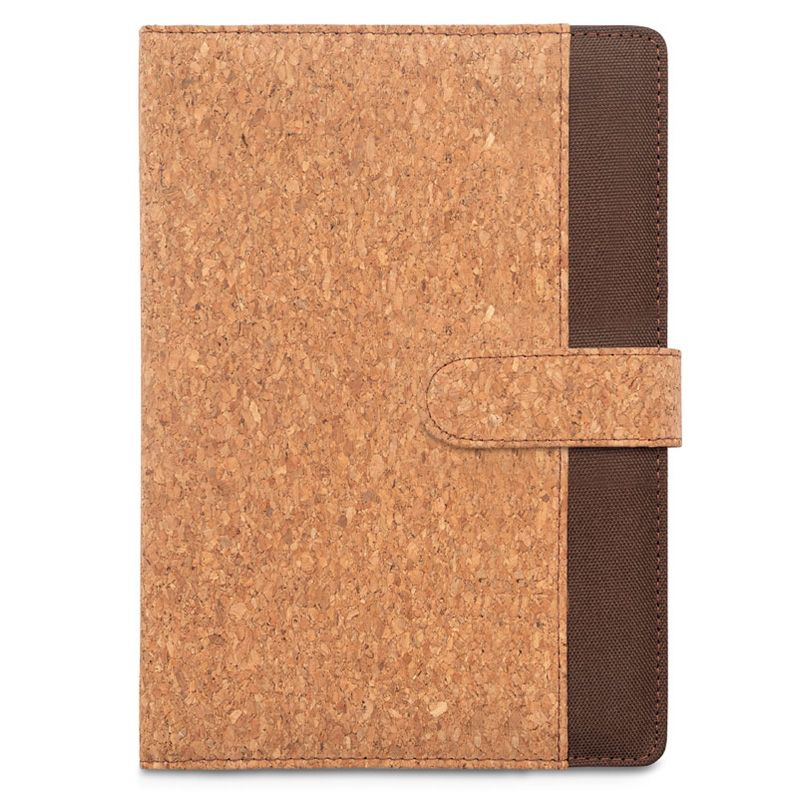 Organiseur A5 couverture liège et plastique recyclé personnalisé par gravure