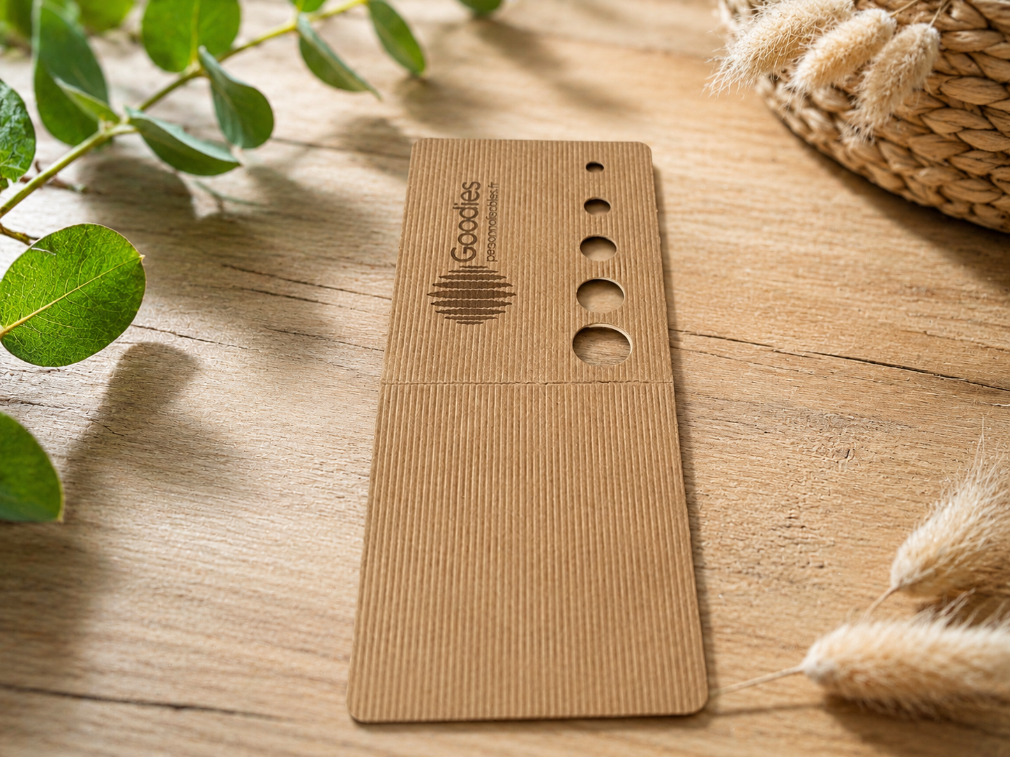 Bloc notes repositionnables avec oeillets en carton recyclé personnalisé par gravure 