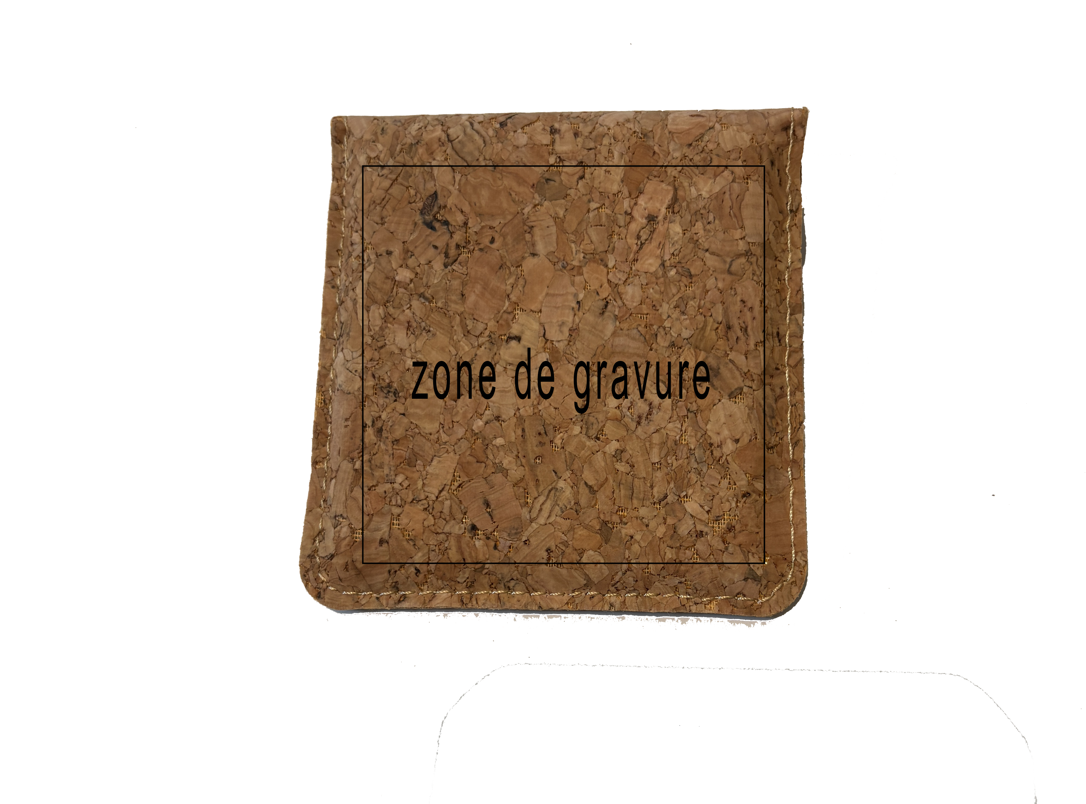 Cendrier de poche en liège personnalisé par gravure