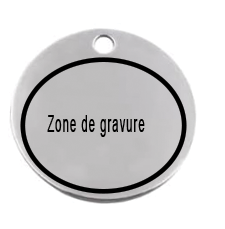 Médaille ronde en acier inoxydable personnalisée par gravure