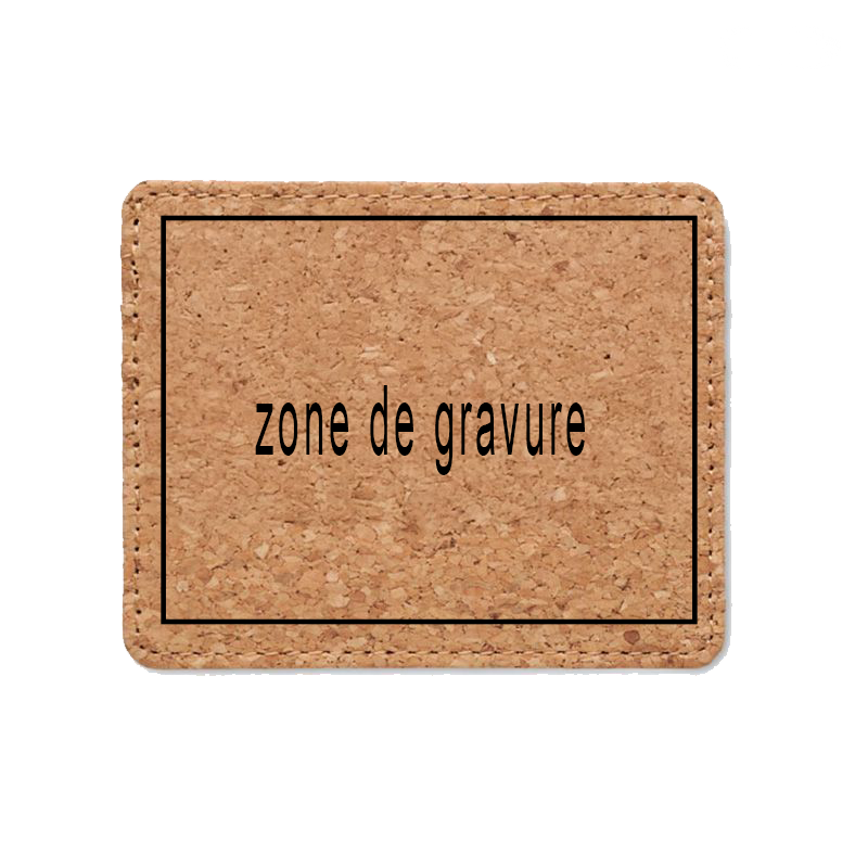 Porte-cartes en liège avec compartiment RFID personnalisé par gravure