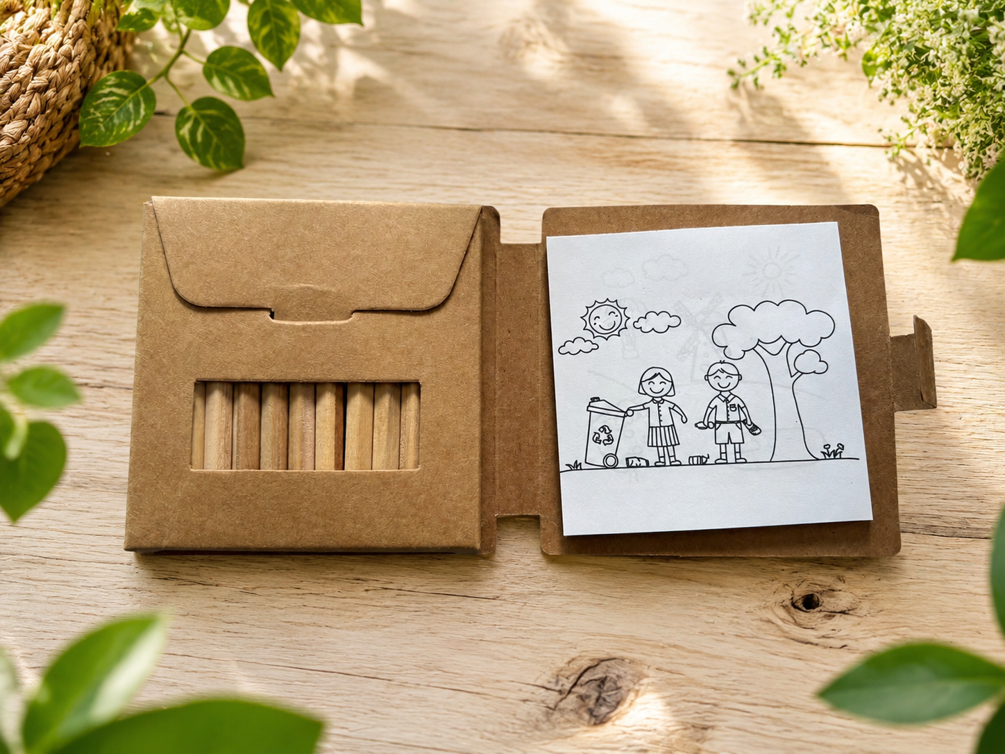 Set de coloriage en carton recyclé sans personnalisation