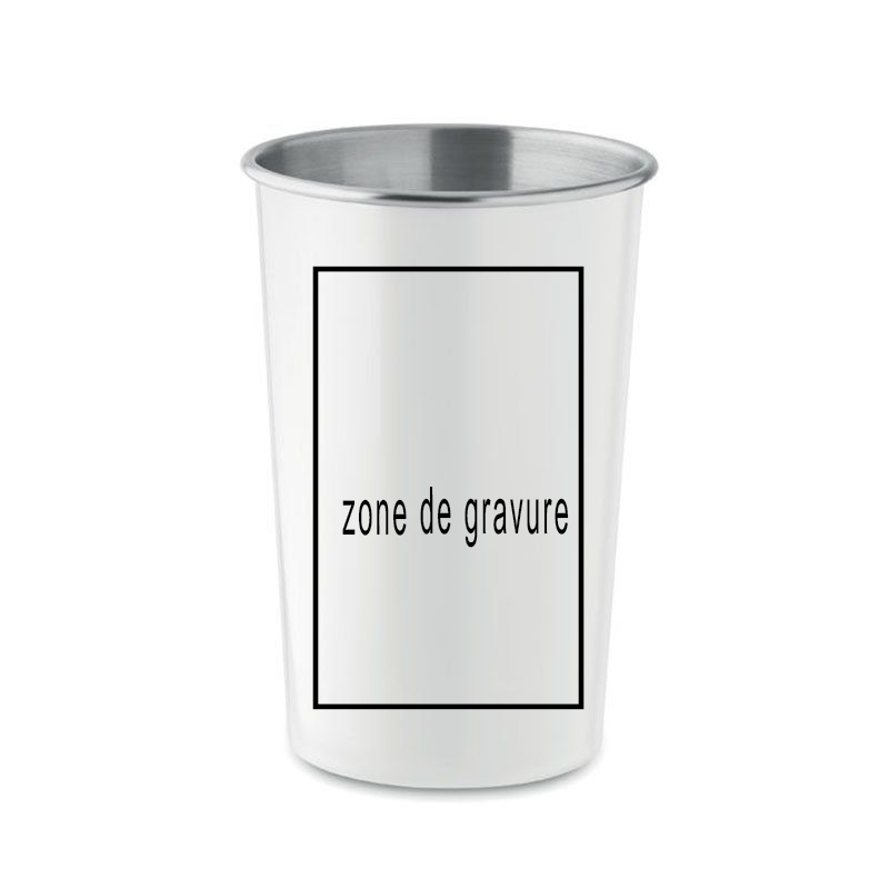 Verre en acier inoxydable personnalisé par gravure