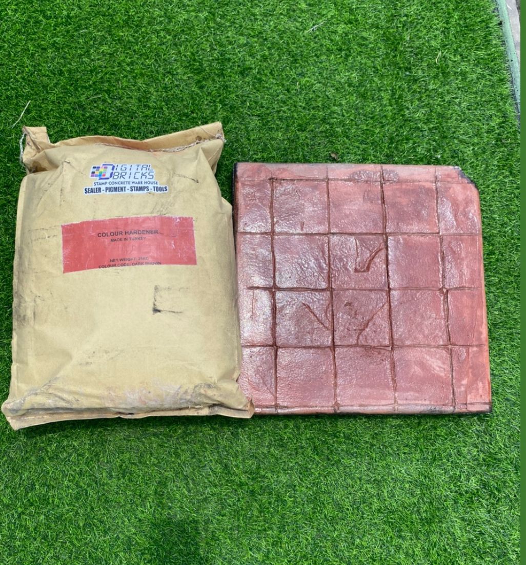 Digital bricks color hardener reddish brown