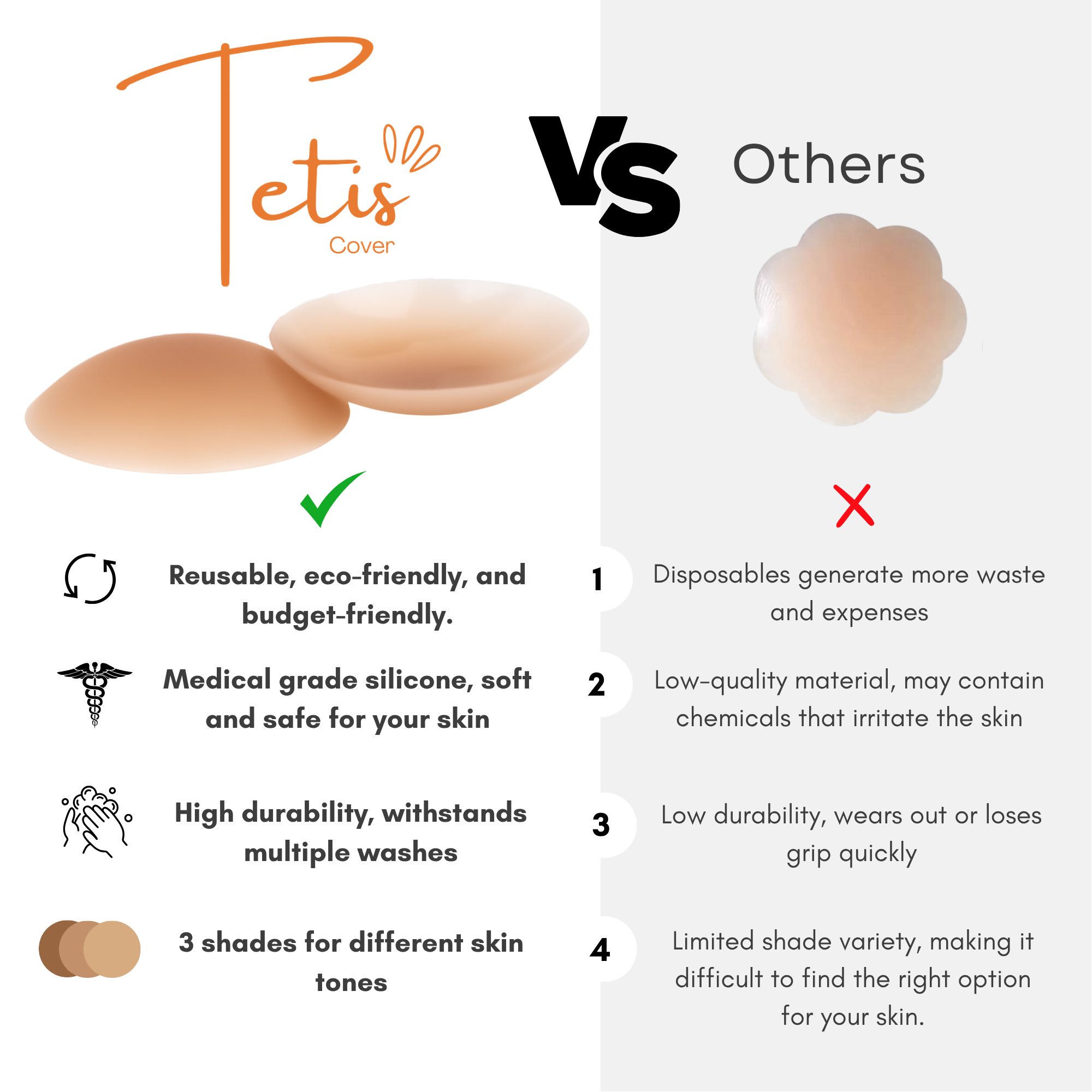 Tetis - Nude Tono claro Natural