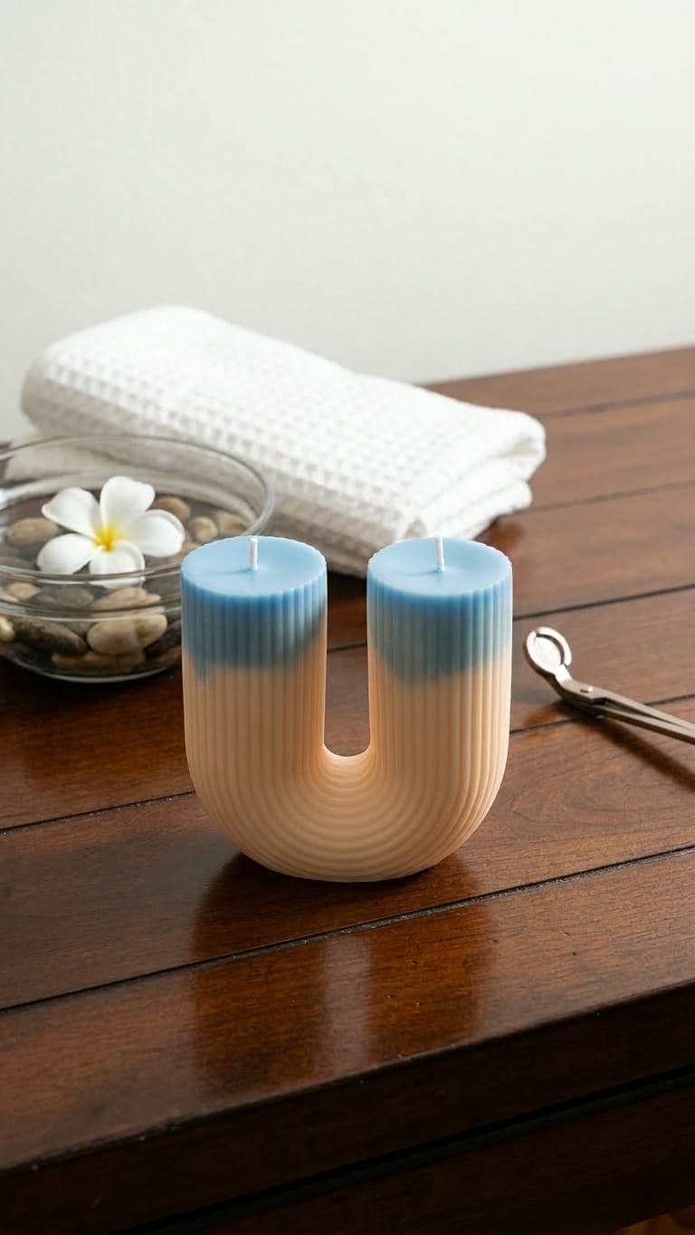 U-Shaped Gradient Candle