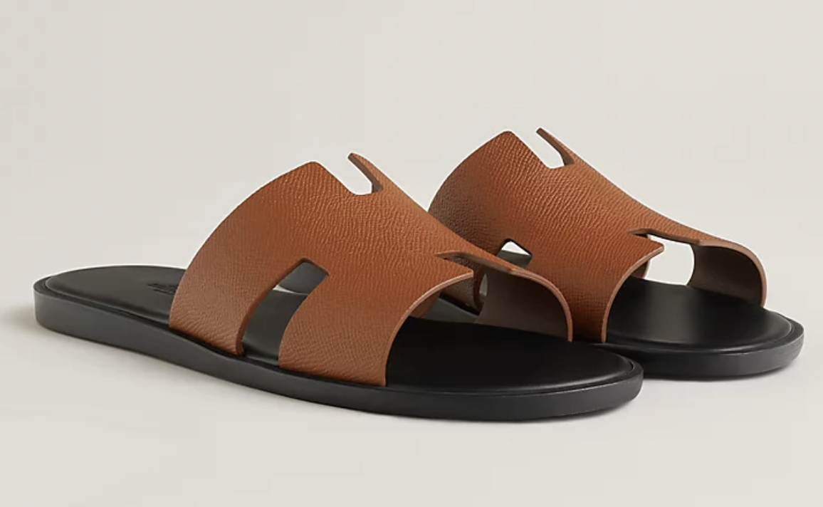 Sandalo slip-on in pelle