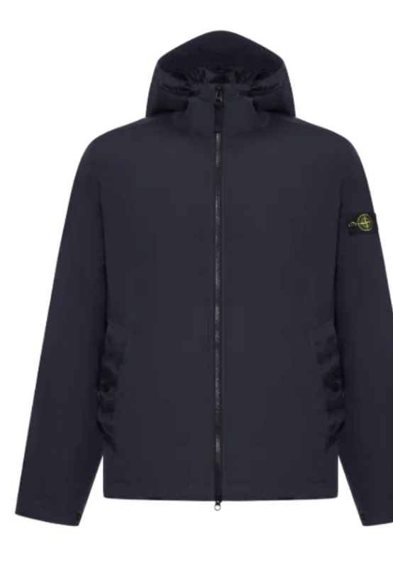 Giacca con cappuccio blu scuro