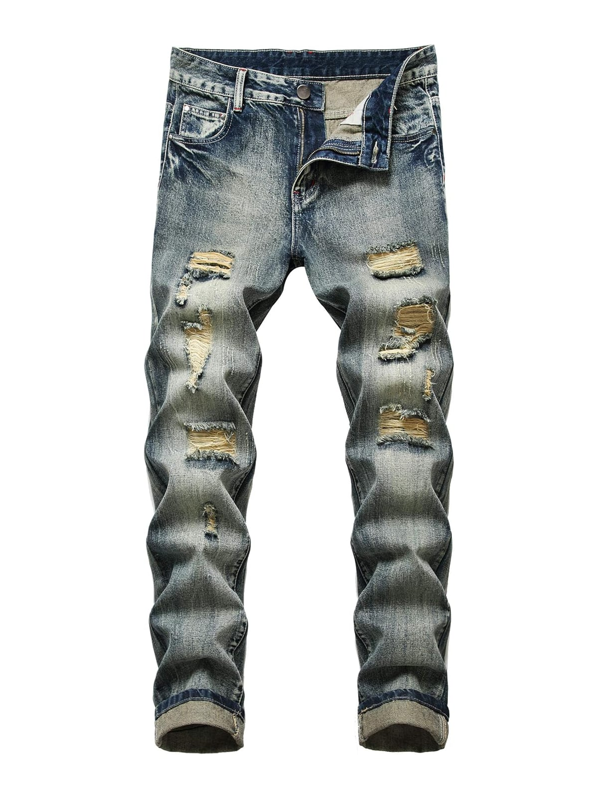 Distressed Denim Jeans