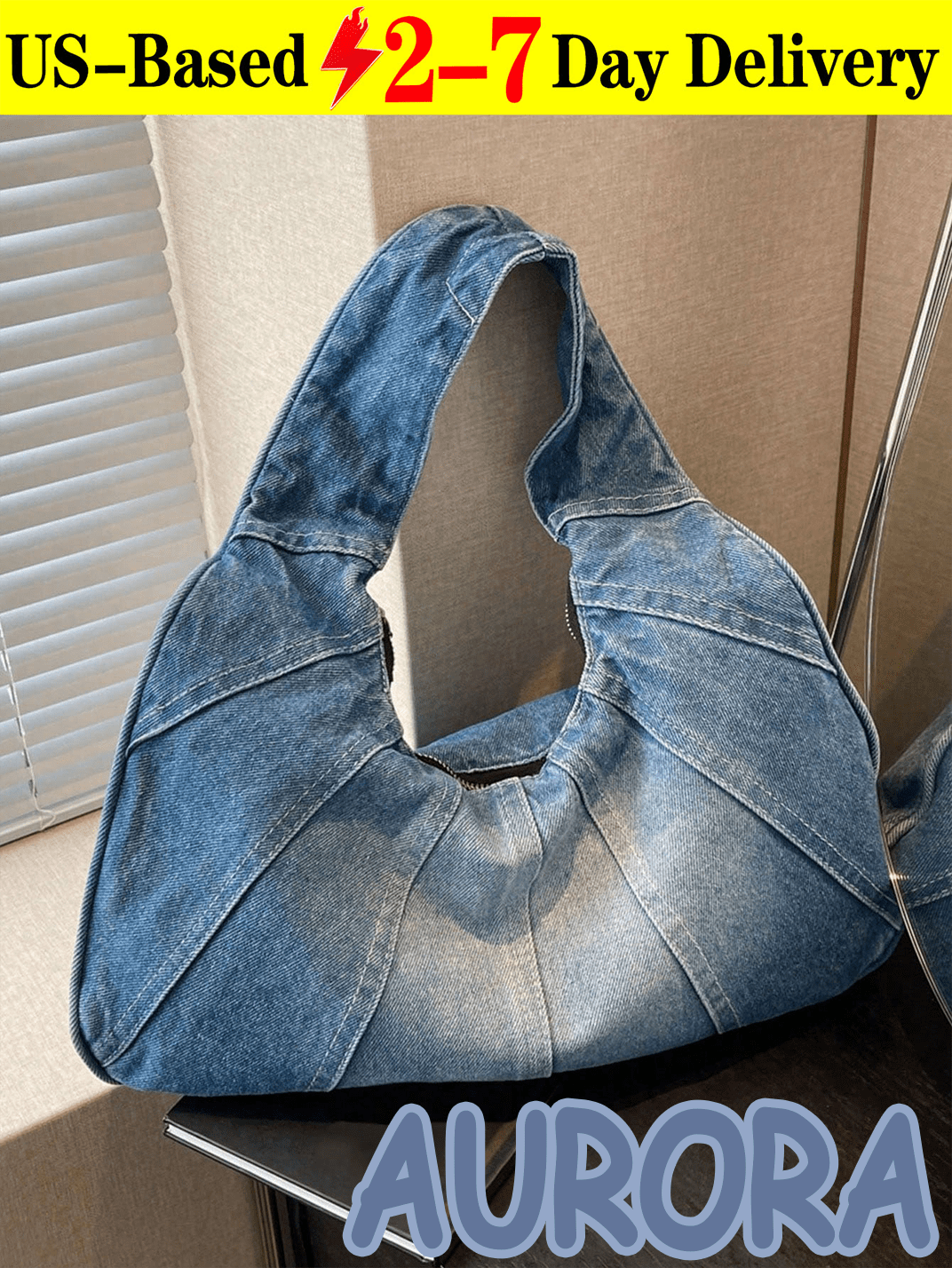 Aurora Denim Shoulder Bag