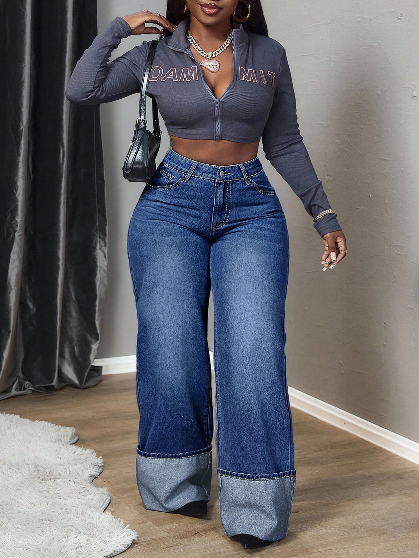 High Waist Wide-Leg Jeans