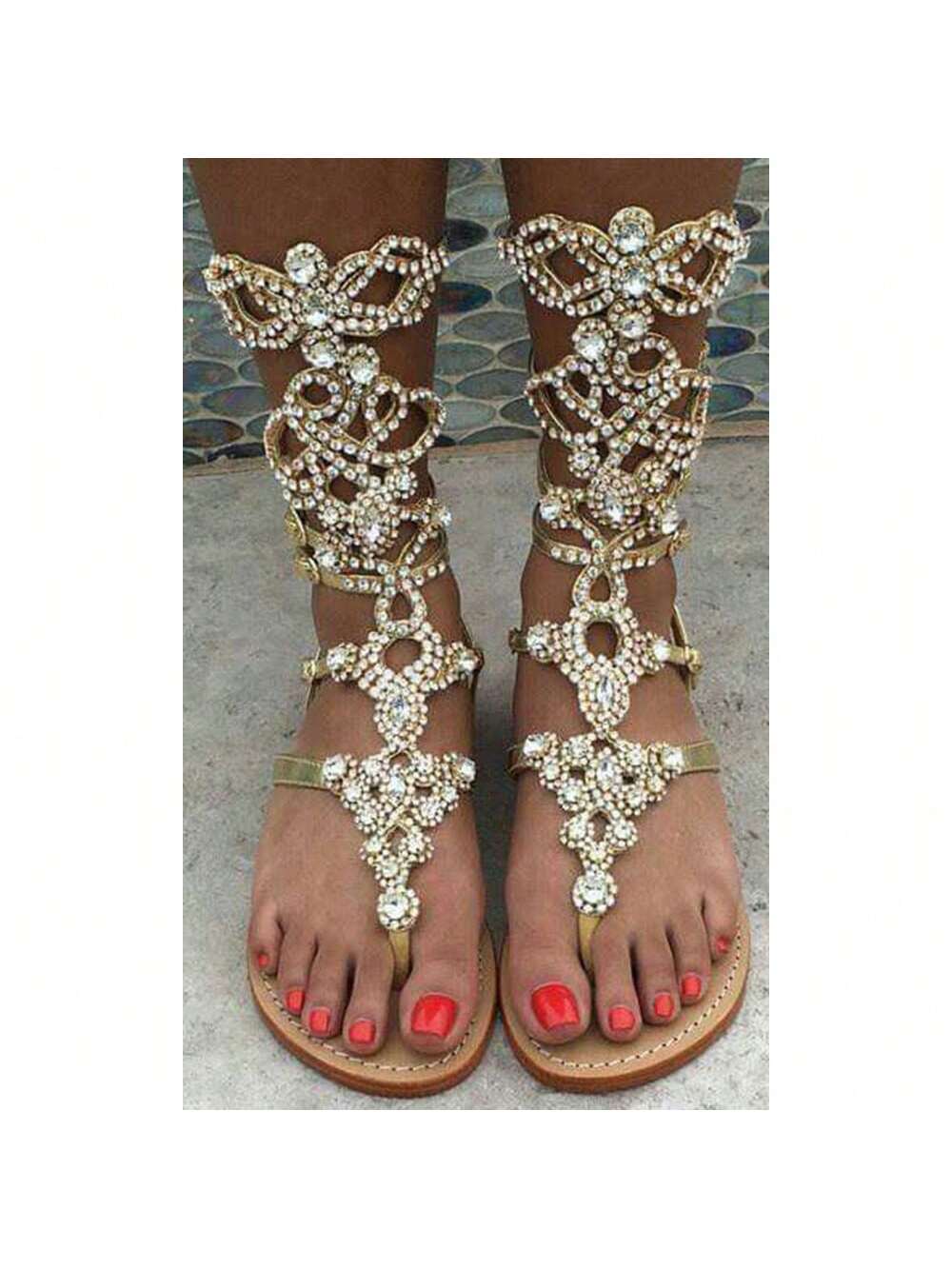 Bejeweled Gladiator Sandals