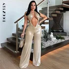 Elegant Deep V-Neck Jumpsuit