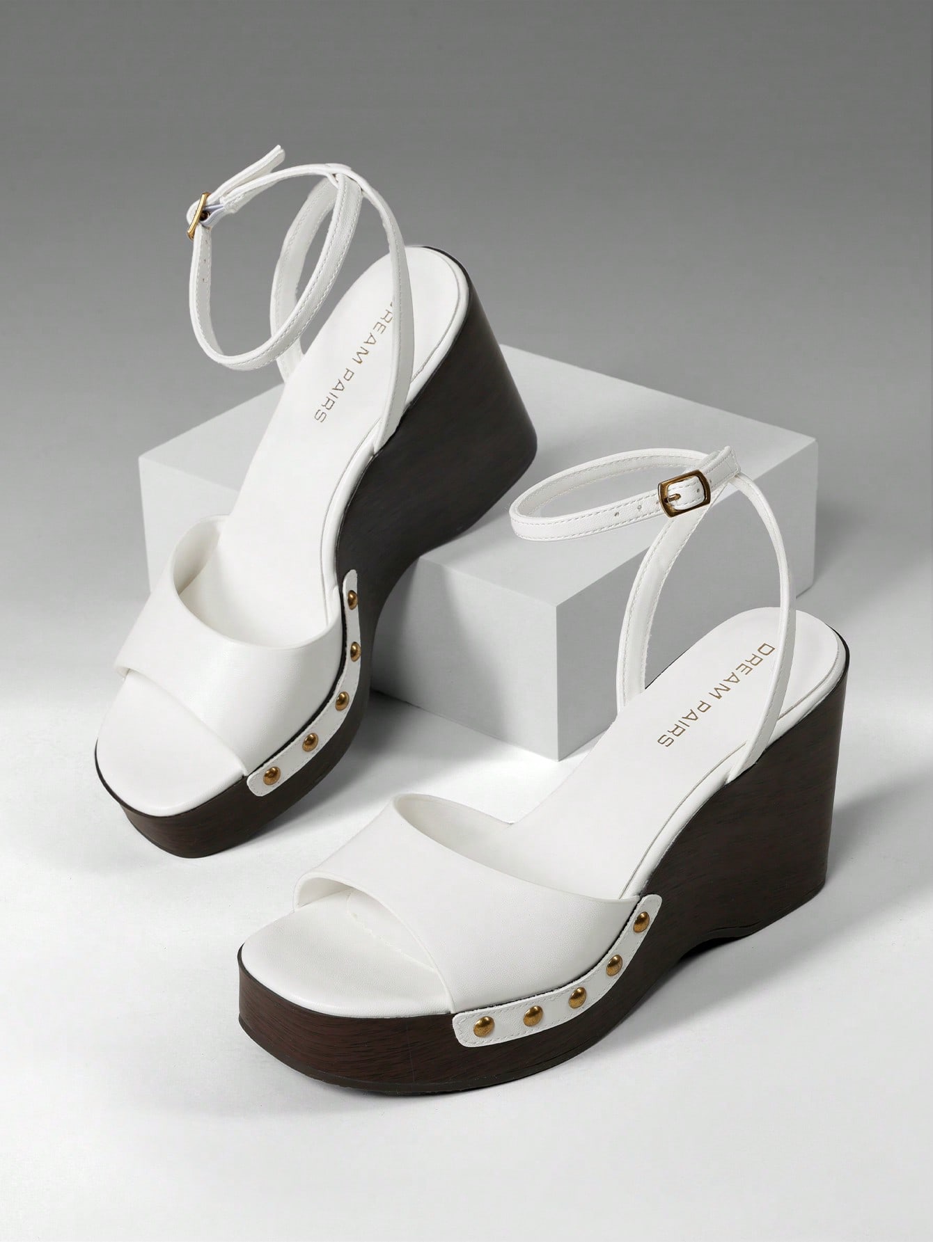 White Platform Wedge Sandals
