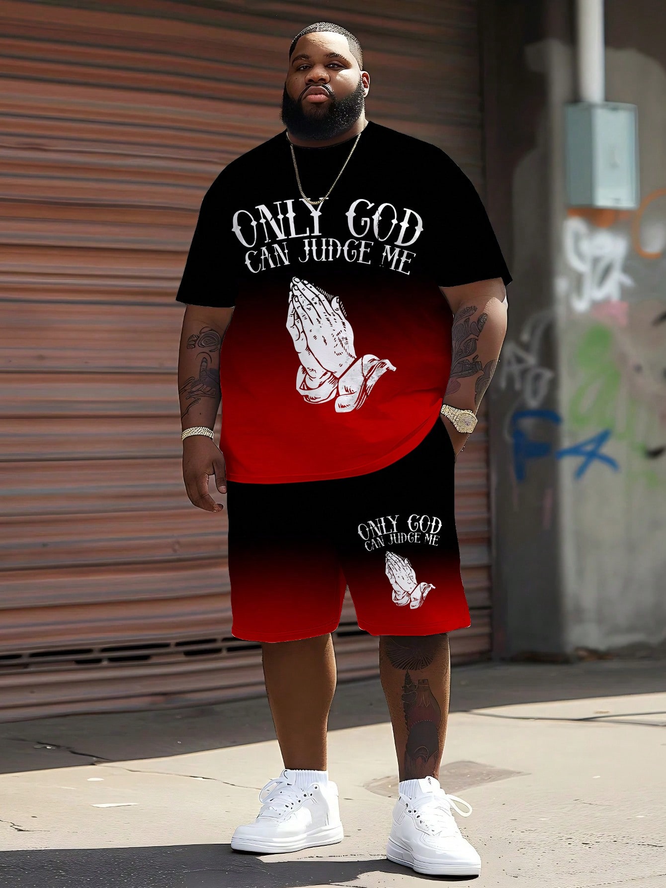 Only God Can Judge Me Shorts Set