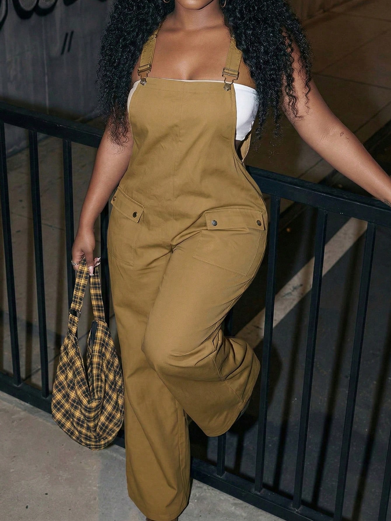 Women's Khaki Overalls