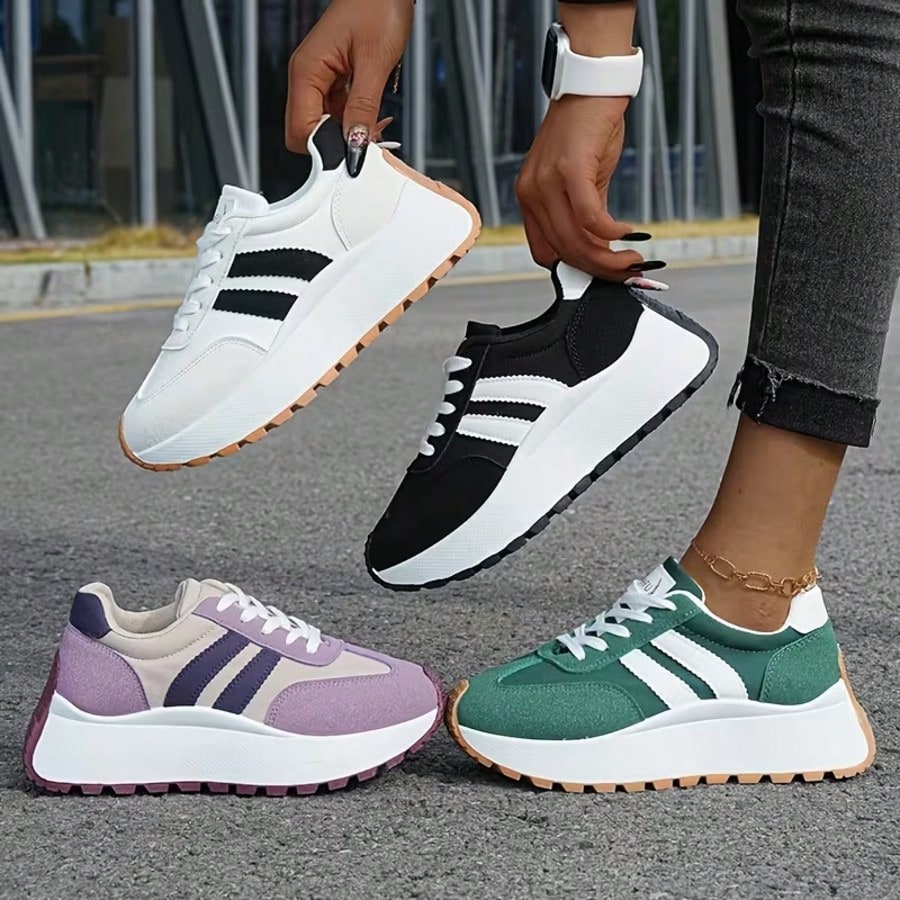 Retro Green Platform Sneakers