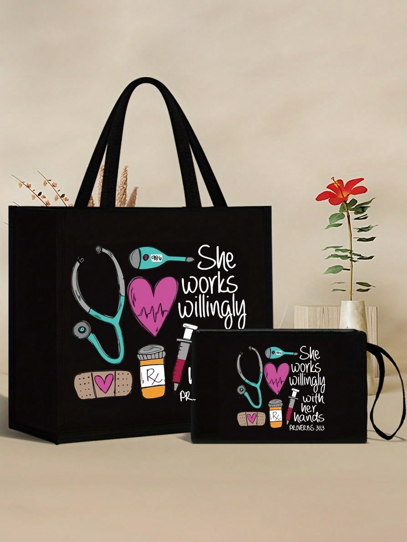 Nurse Tribute Tote Bag Set