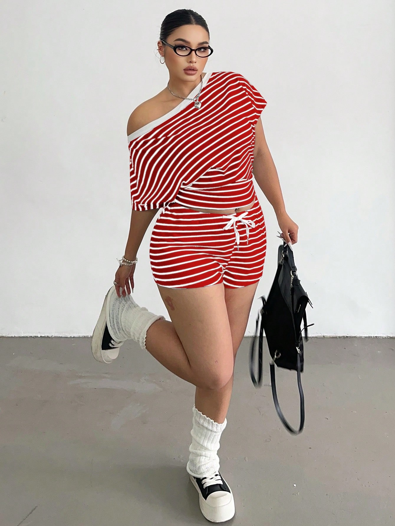 Red Striped Lounge Set