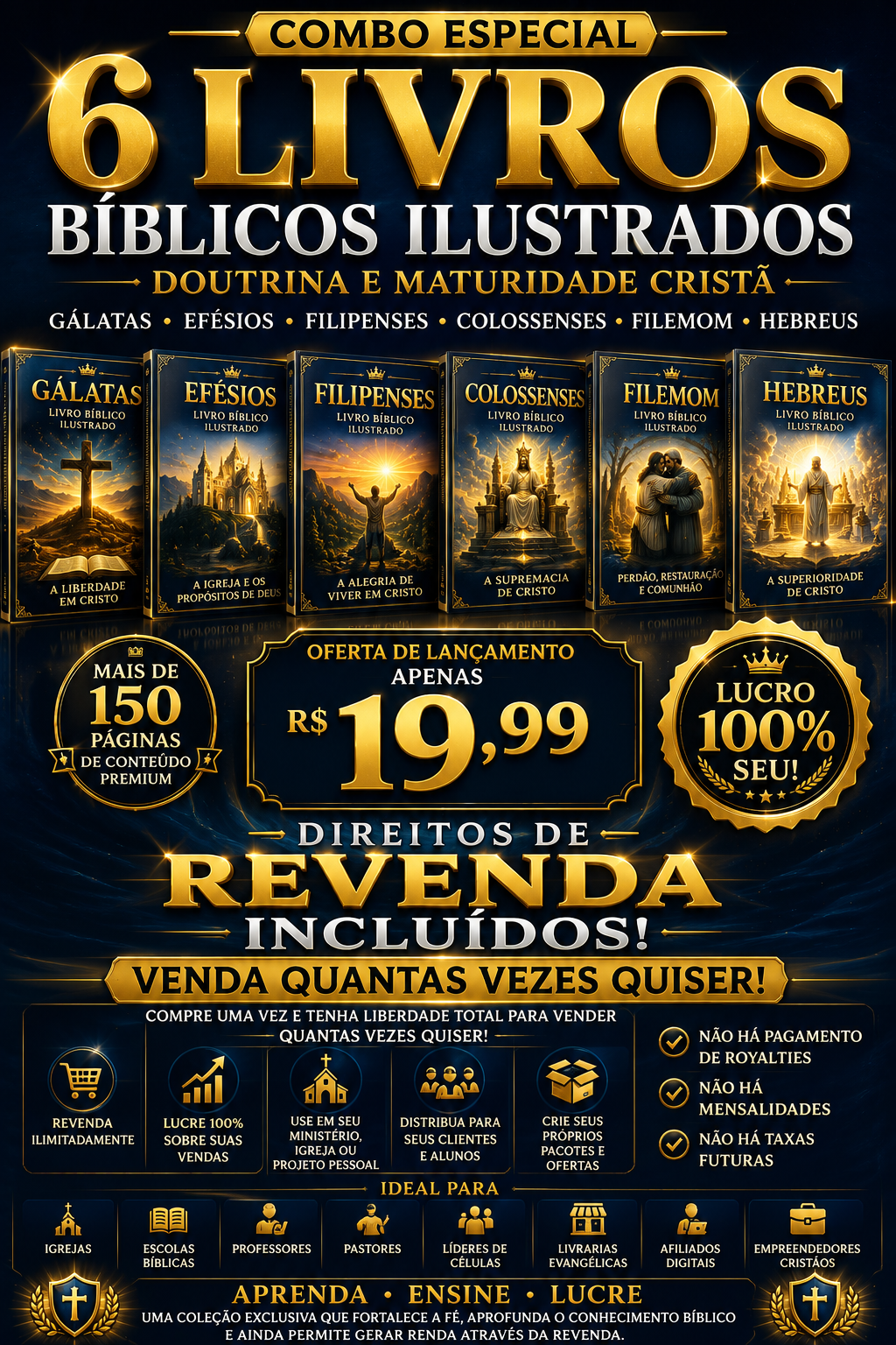 Combo Especial 6 Livros Bíblicos Ilustrados
