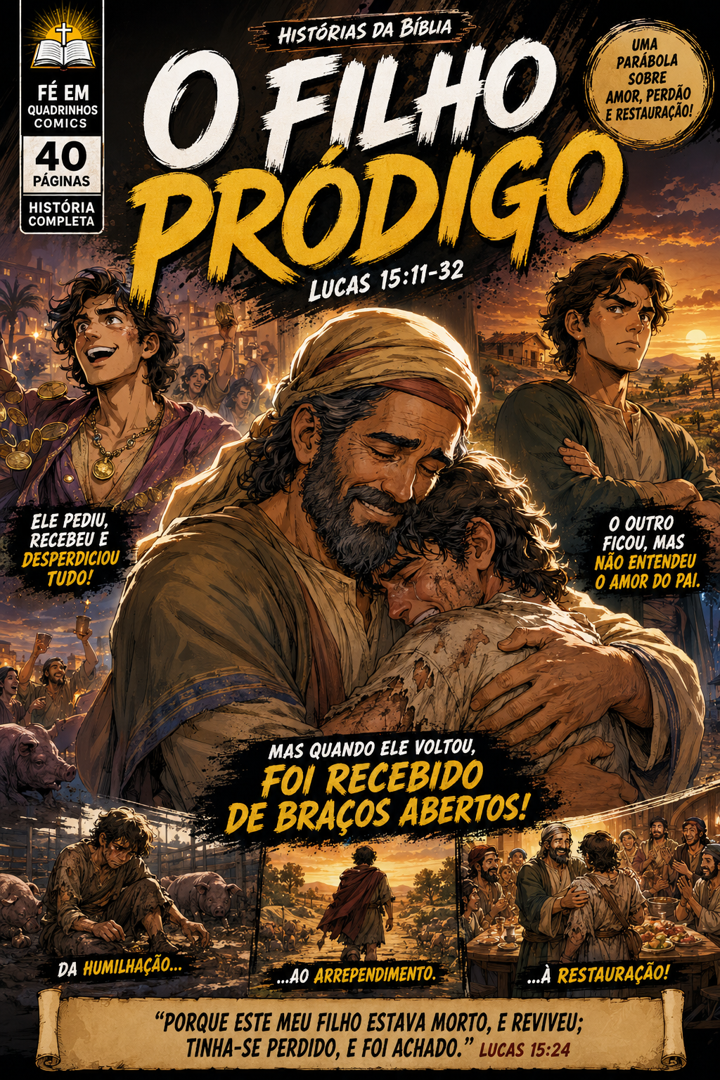 O Filho Pródigo - História Bíblica: FÉ EM QUADRINHOS 
