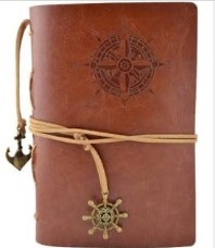 Vintage Leather Compass Journal