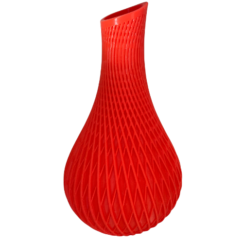 Vaso Decorativo em 3D Vermelho