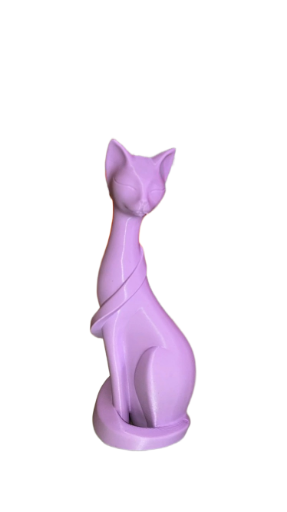 Estátua Decorativa Gato Roxo
