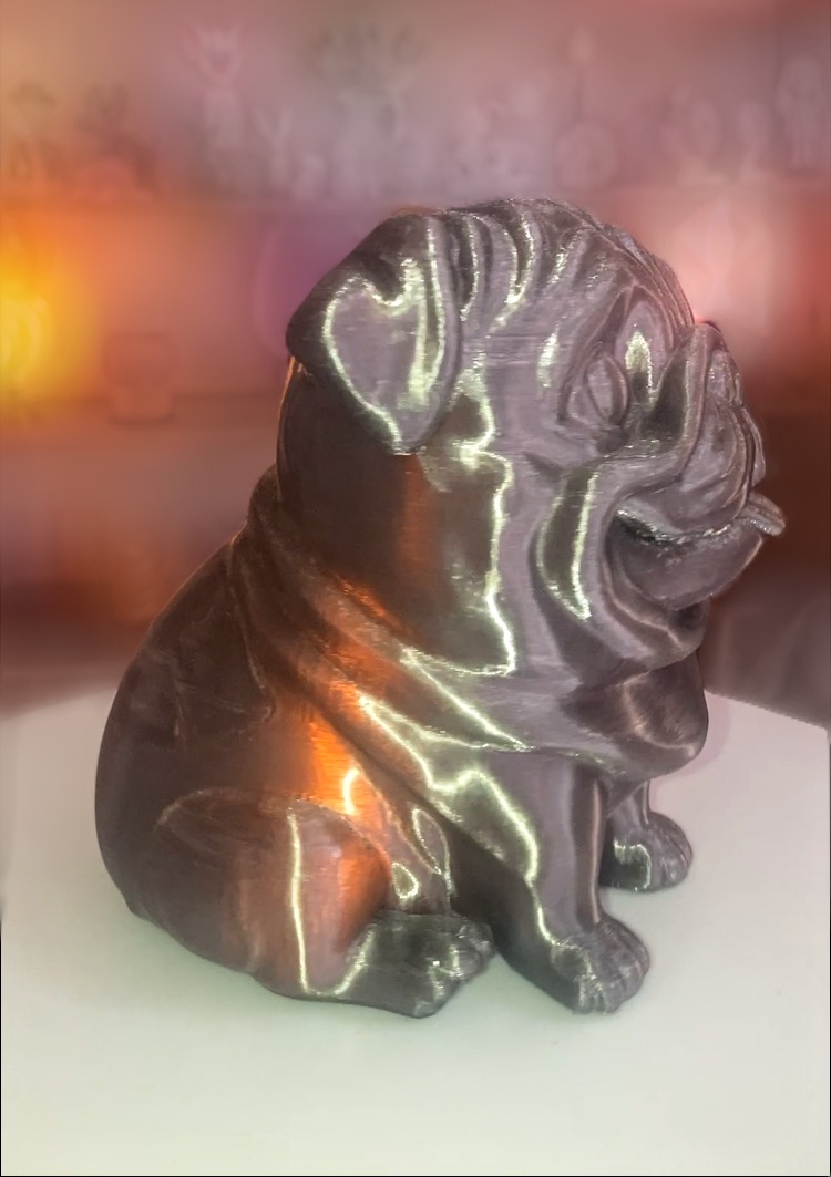 Vaso de Cachorro Pug Decorativo