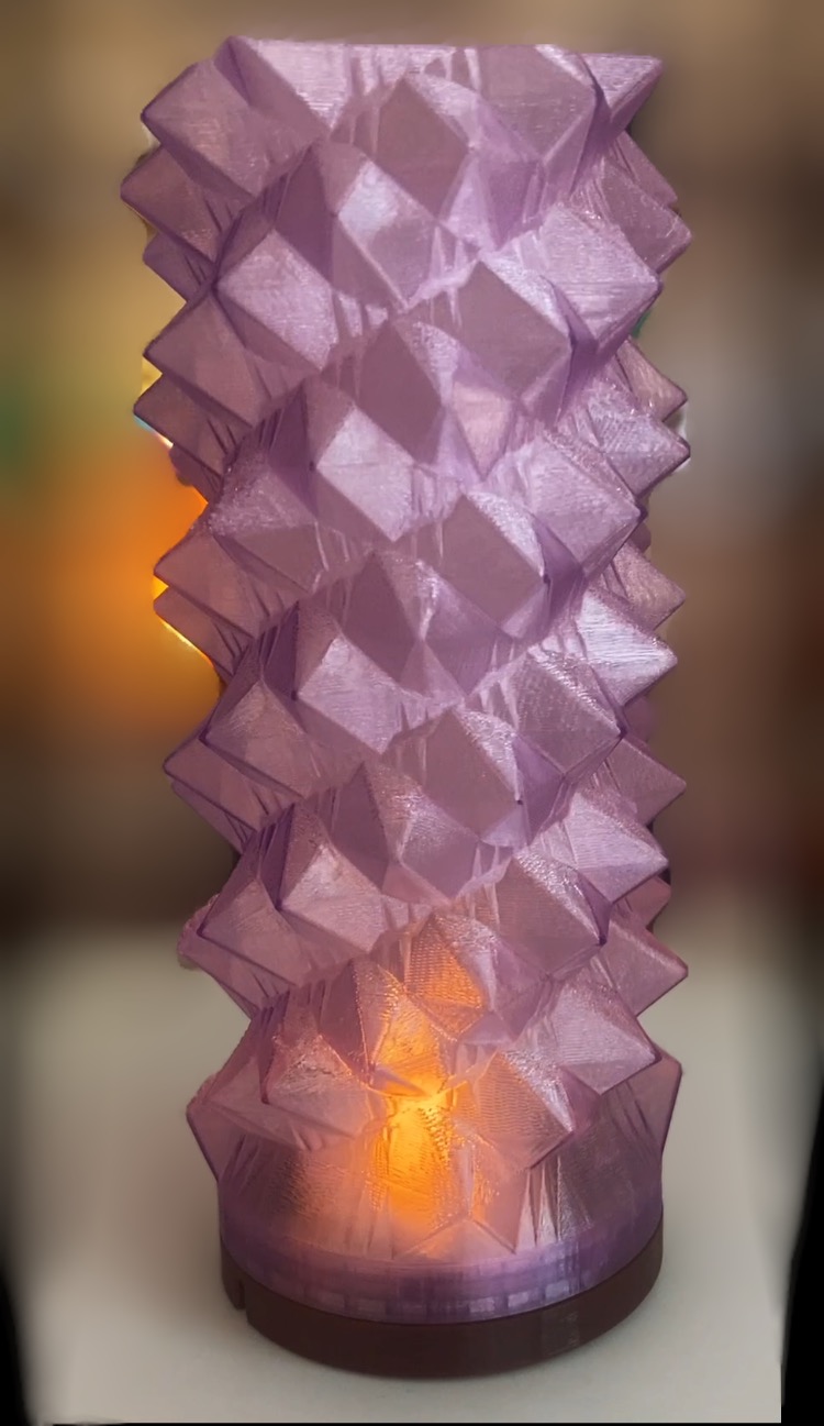 Luminária Origami Roxa