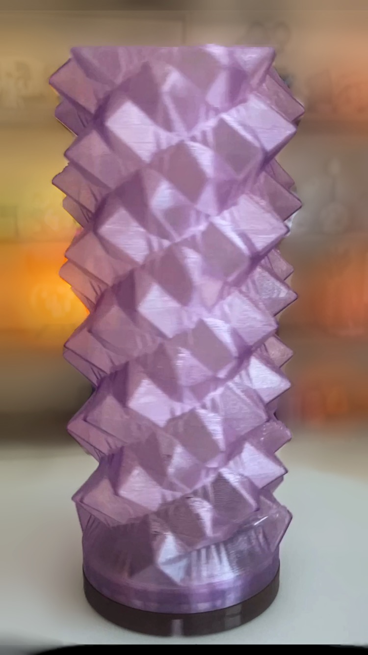 Luminária Origami Roxa