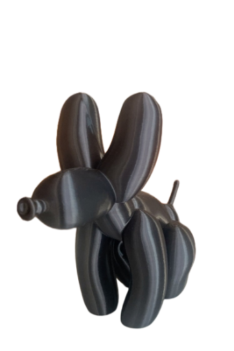 Escultura Cachorro Balão Preto