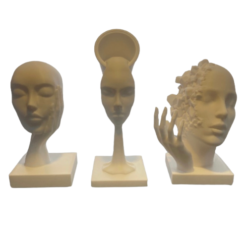 Escultura Cabeça Abstrata