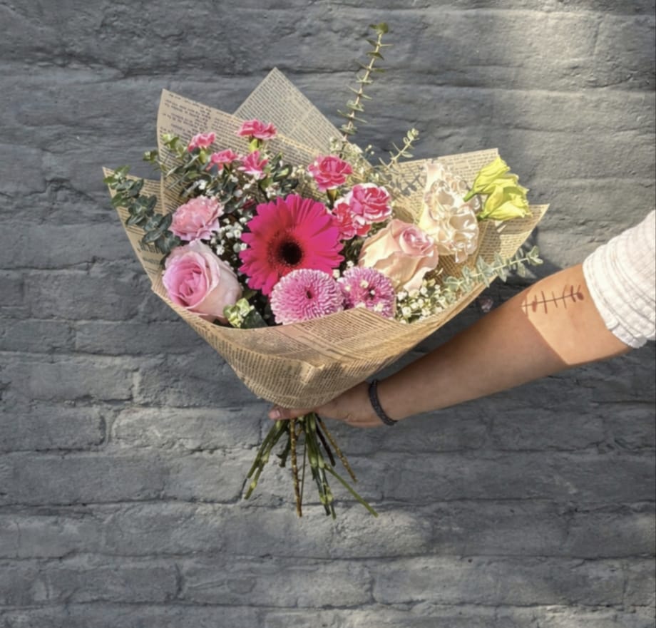 Ramo mixto en tonos rosado