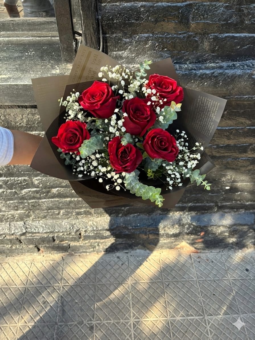 Ramo de 6 Rosas Rojas