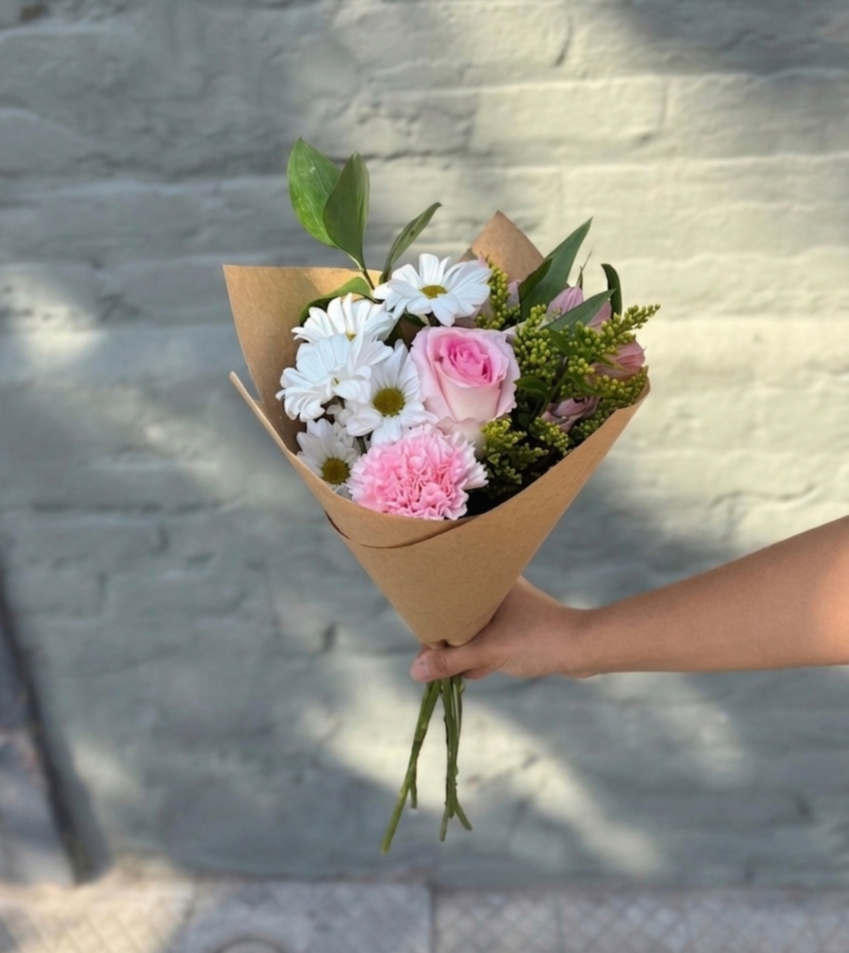 Ramillete de Flores en tonos rosados