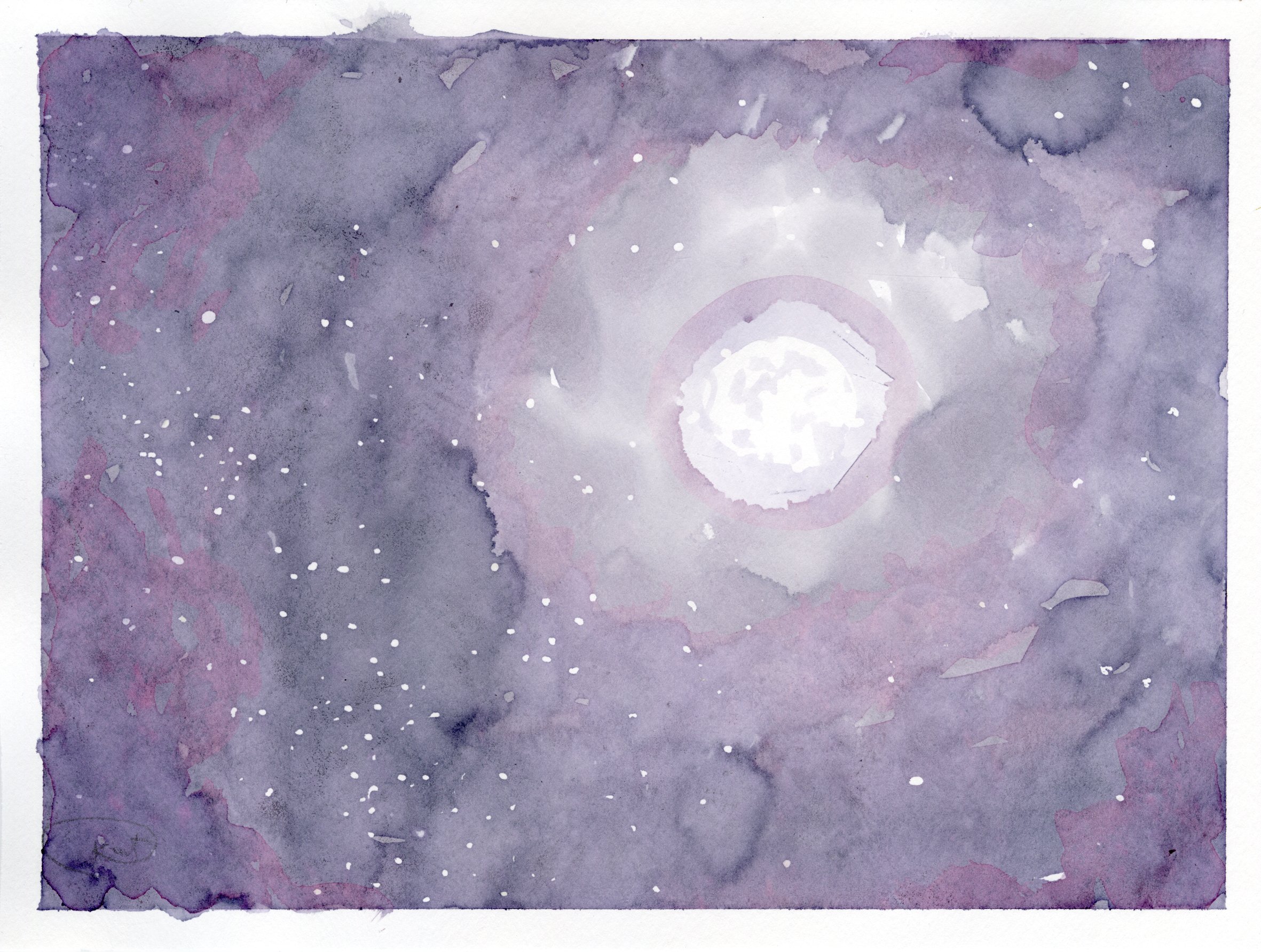 Moonlit Winter Night