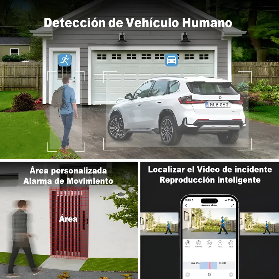 Kit Cámaras De Seguridad 5mp Ptz Con Audio 8 Canales Dvr 1tb