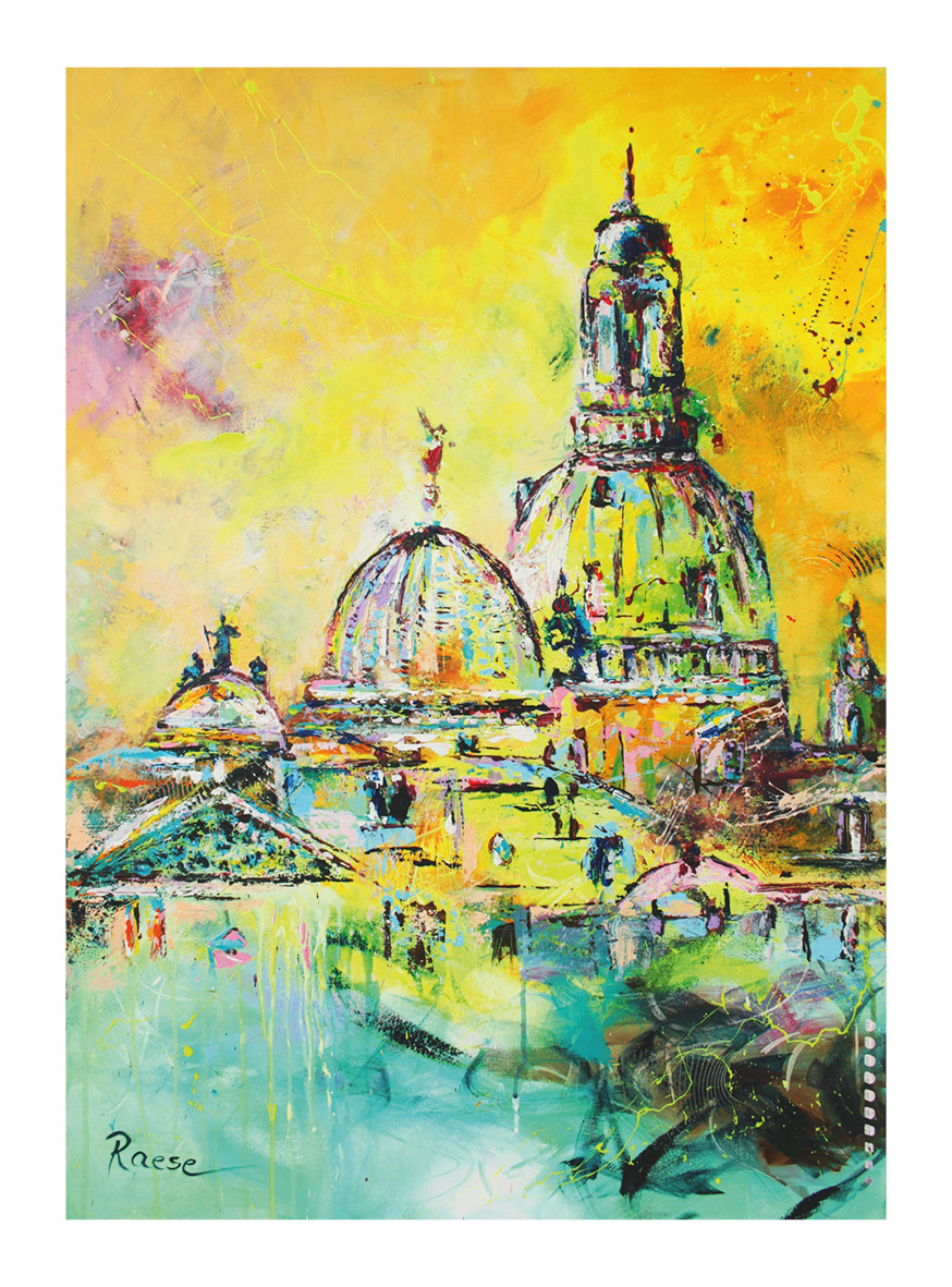 Kunstdruck "Frauenkirche Dresden: Zwischen Chaos und Ewigkeit"