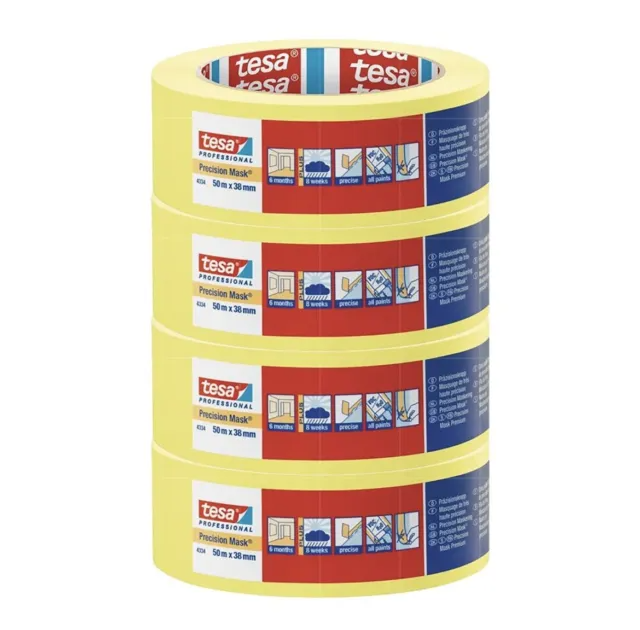 tesa® 4334 Precision premium yellow masking tape 
