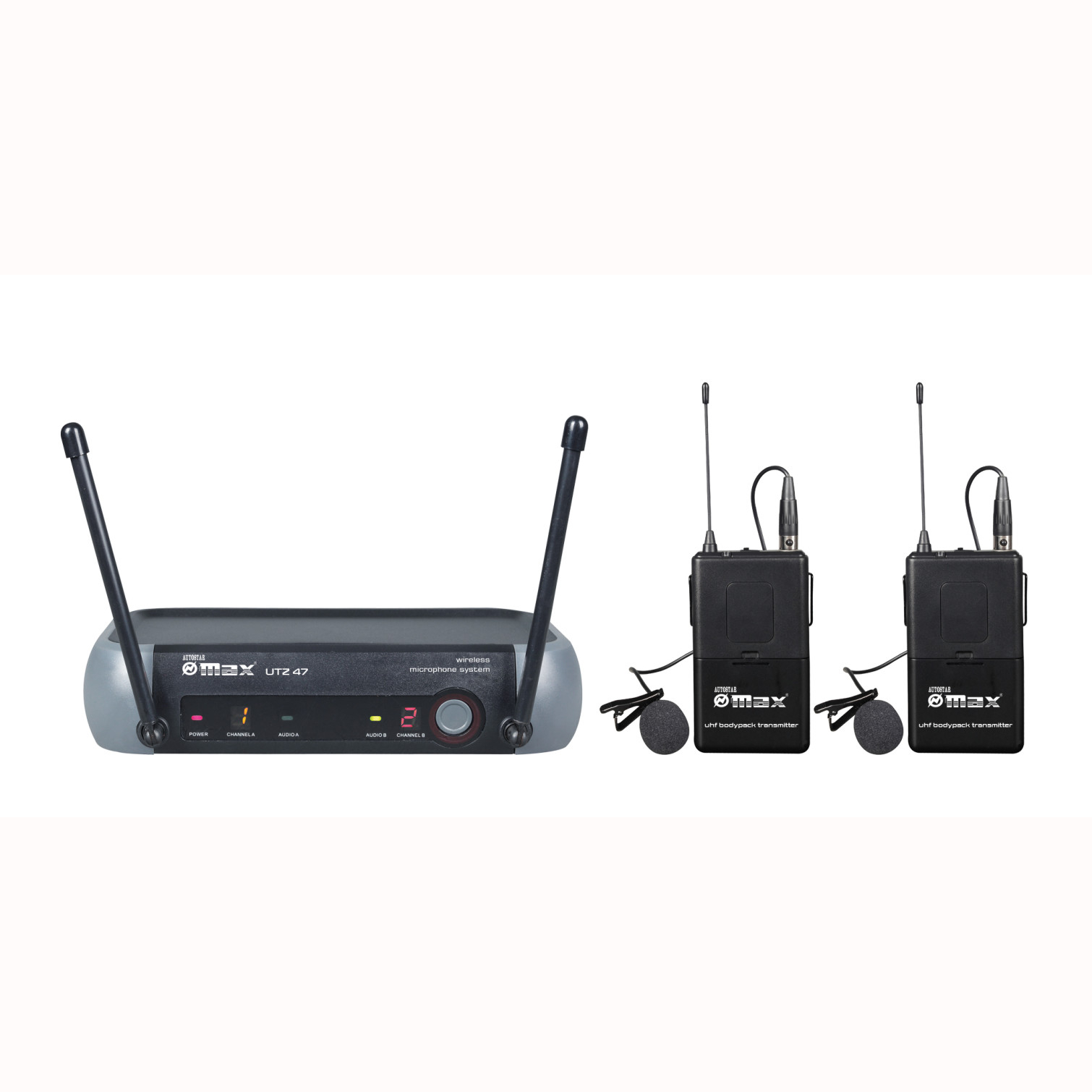 Dual Wireless Lavalier Microphone System