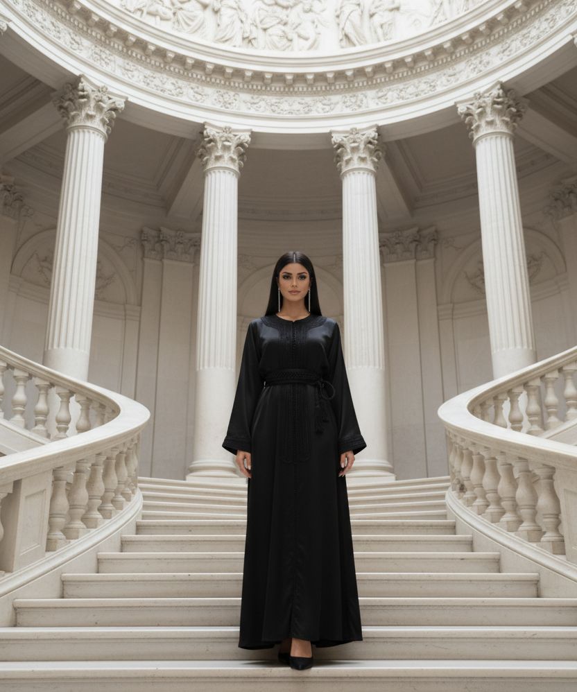 Caftan noire élégante