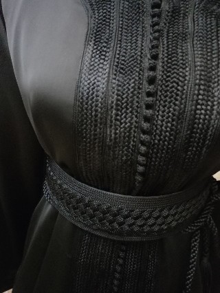 Djellaba noire traditionnelle