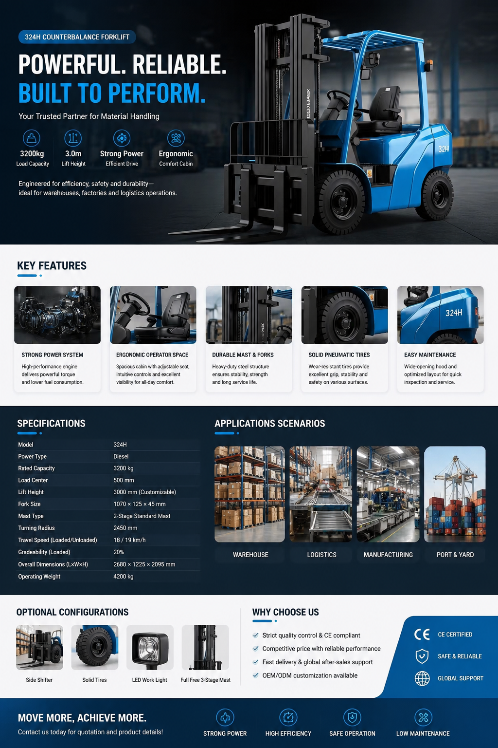 528H Counterbalance Forklift