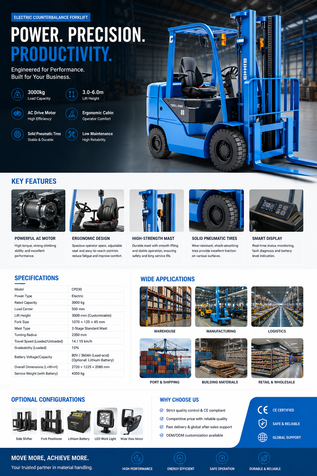 Electric Counterbalance Forklift