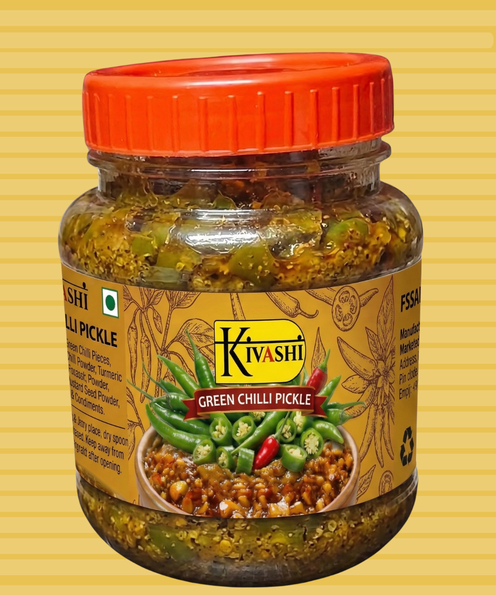 Kivashi Green Chilli Pickle – Spicy, Homemade & Flavorful